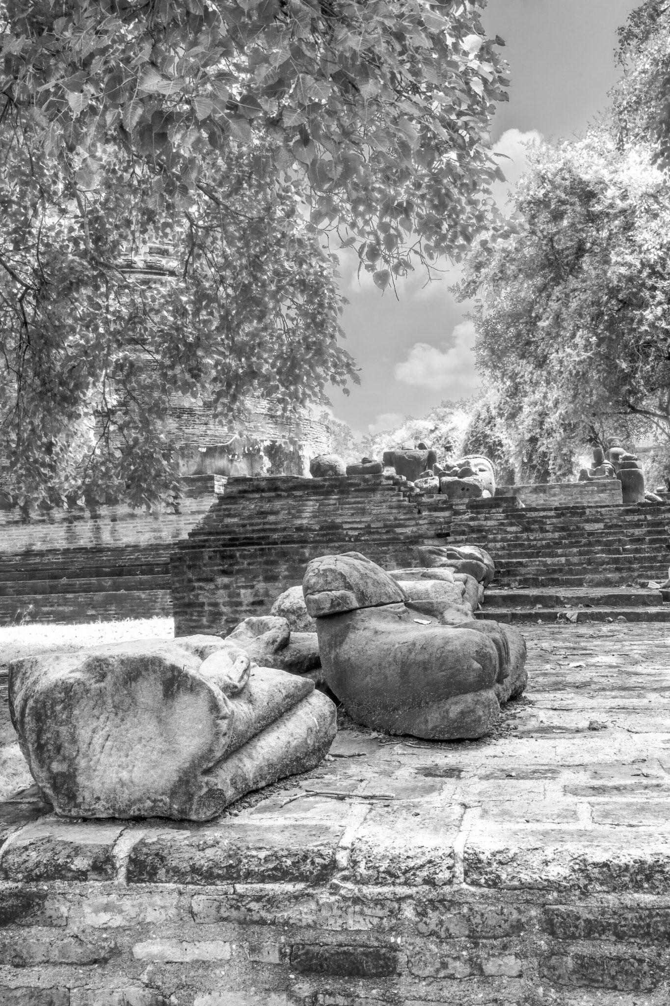 Wat Maha That, built in 1374 and destroyed by the Burmese in 1767.