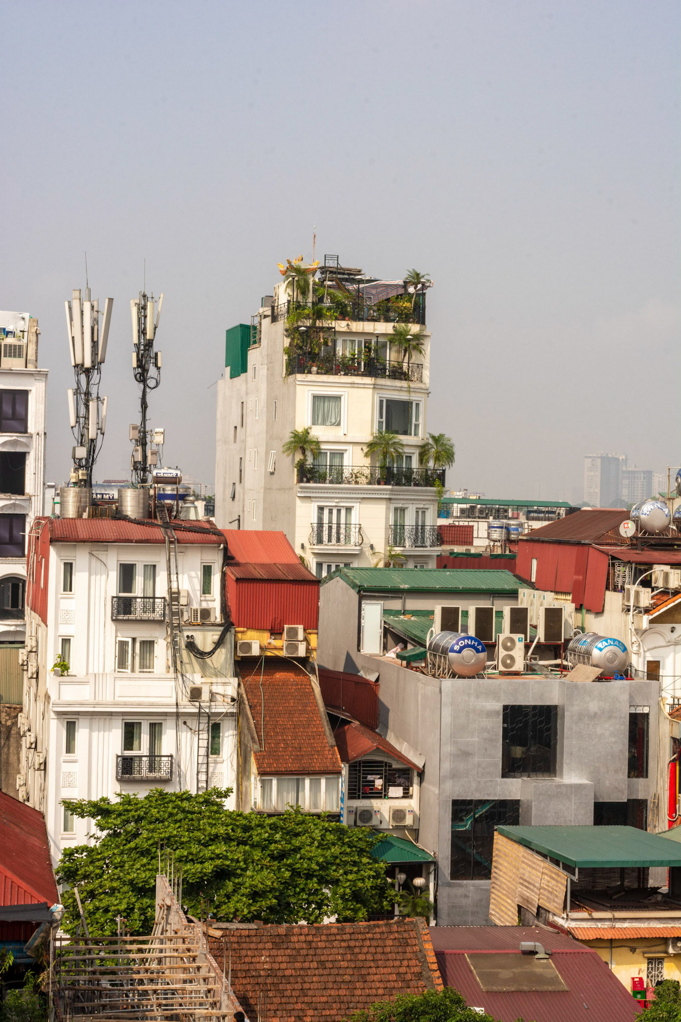 Looking from the rear of the Hà Nội Old Quarter Hotel