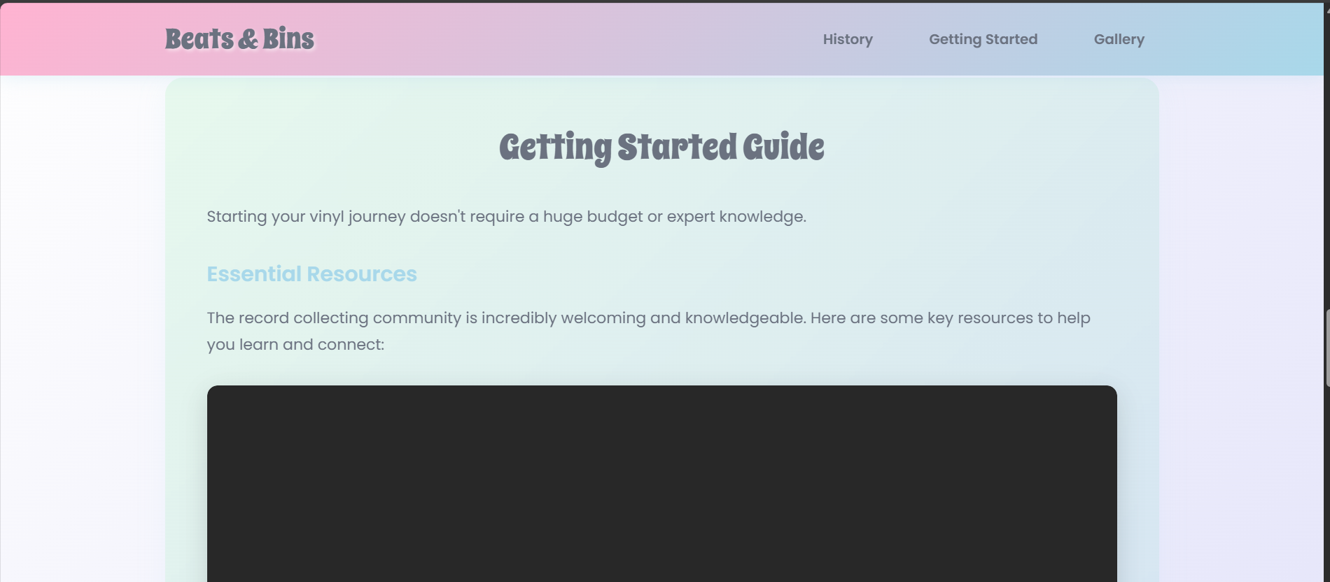 Getting Started Guide with Embedded YouTube video