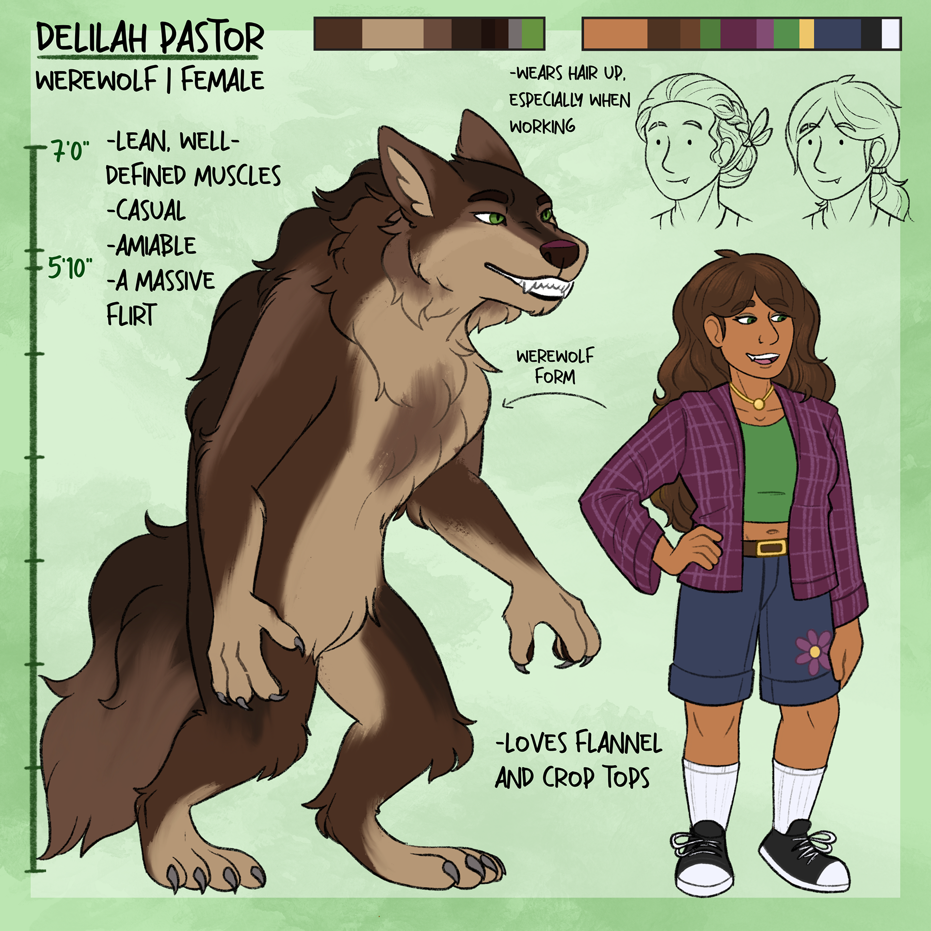 Werewolf character design, 2022