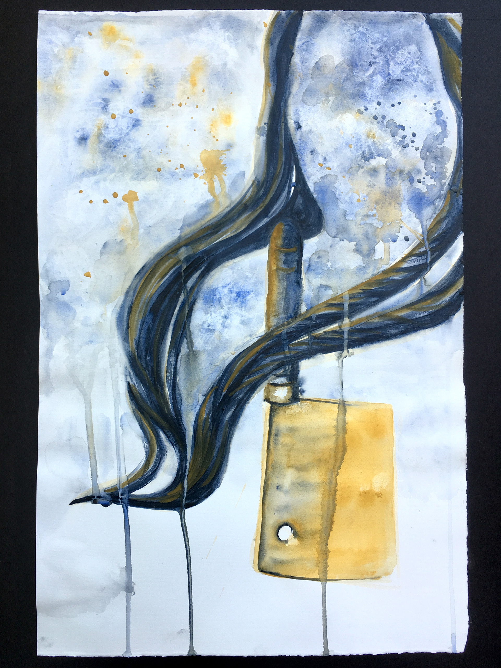 A piece from my series entitled "Hair and Scissors", completed in spring of 2019