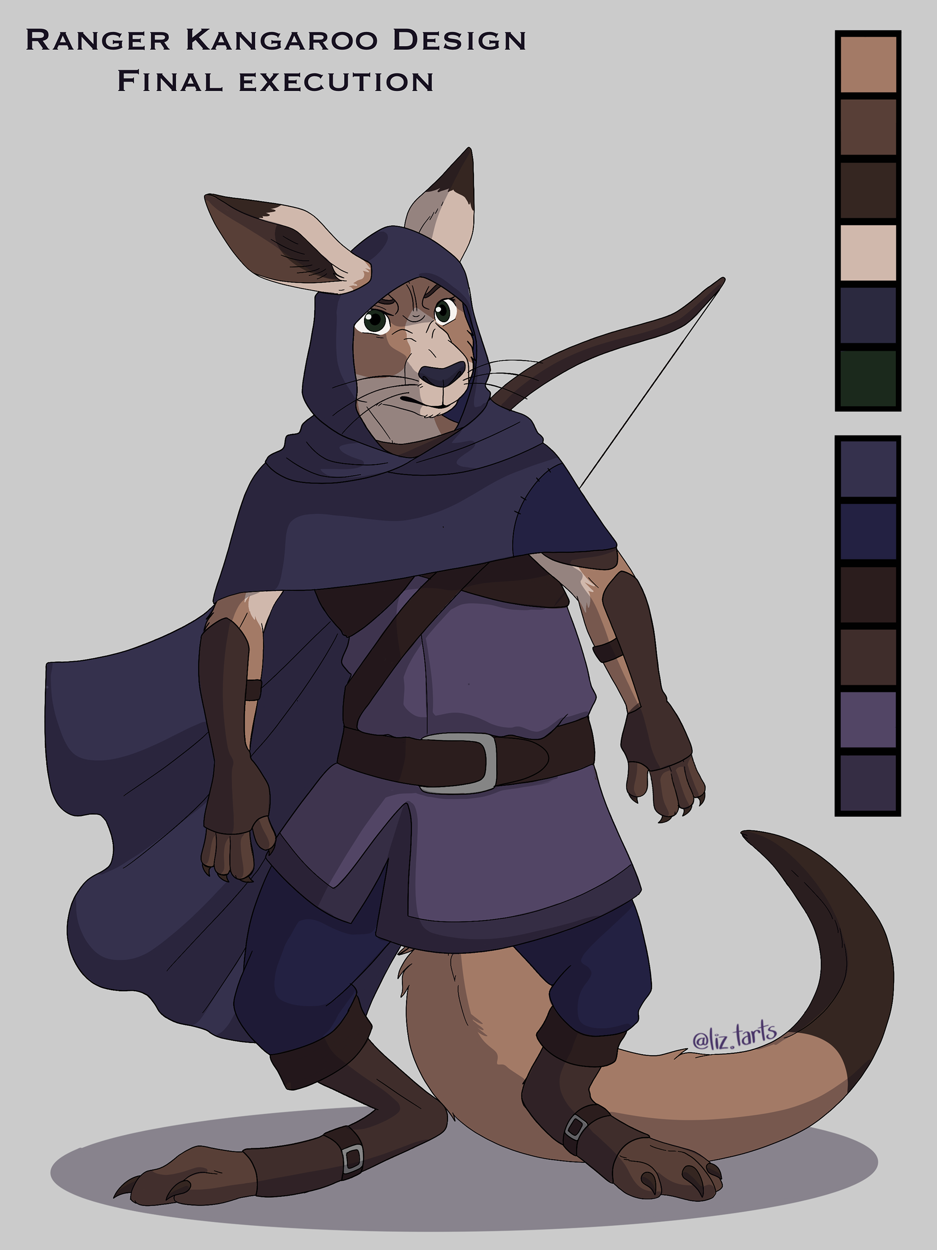 Kangaroo Ranger final design done in the style of Studio Ghibli, 2021