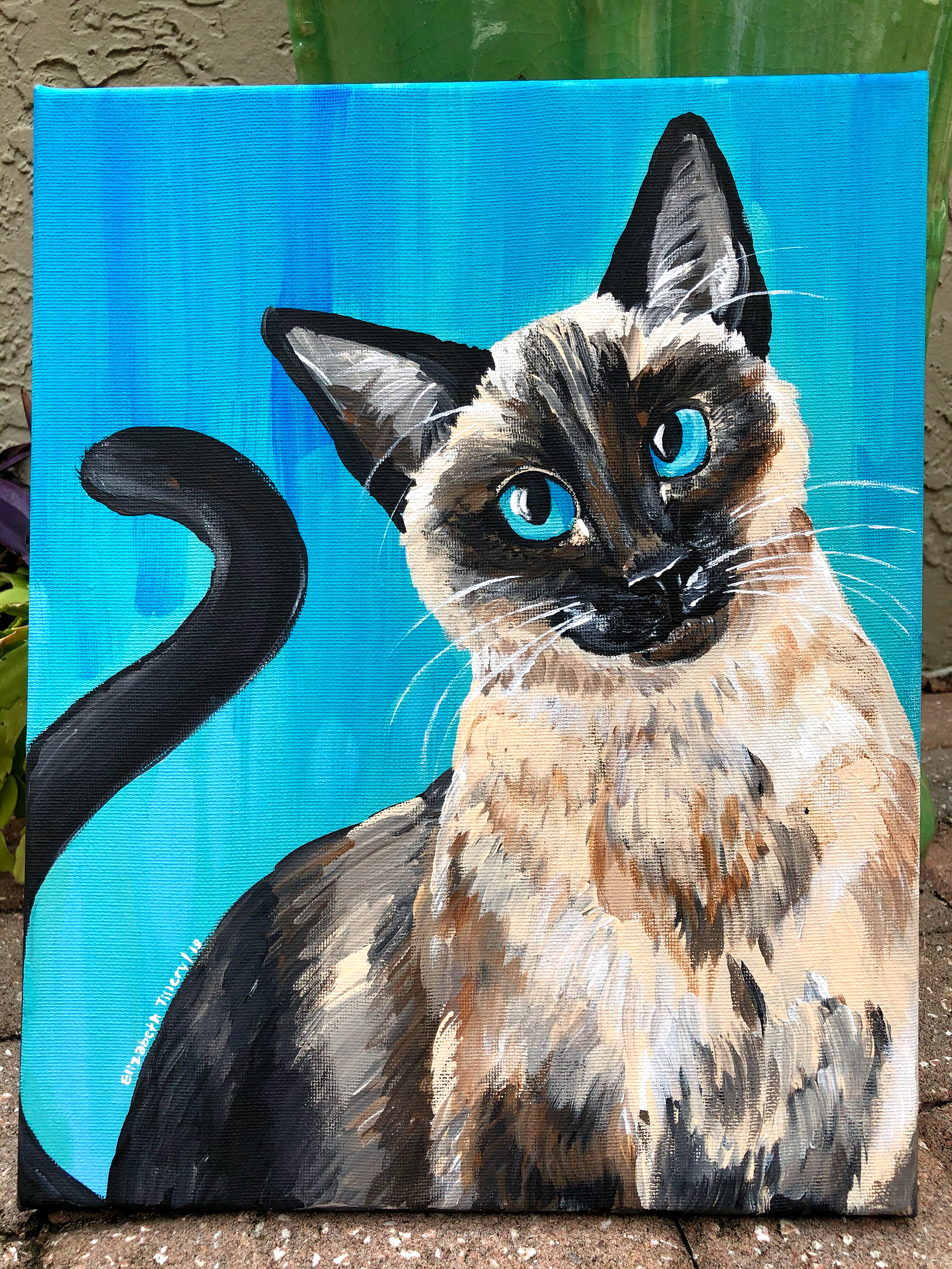 A gift for my grandmother of her cat Simon, completed in December of 2019