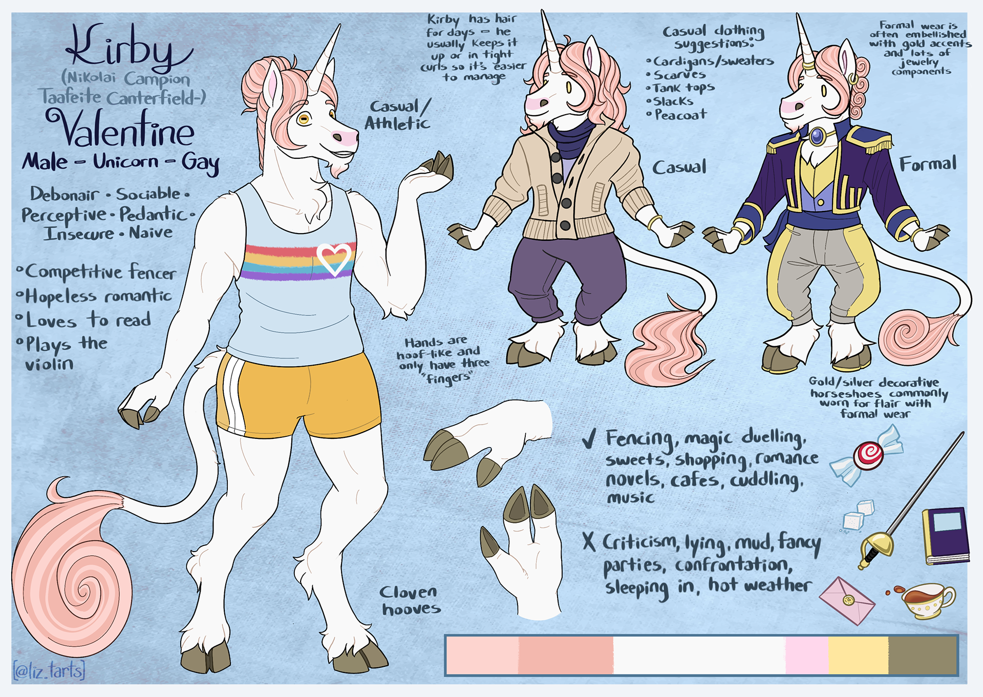 Unicorn character design, 2021