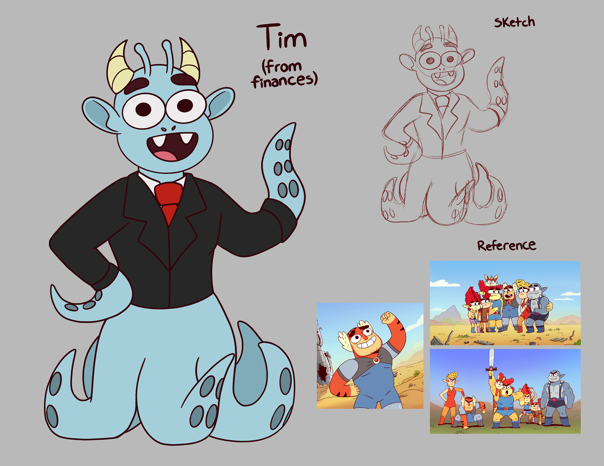 Character design in the style of ThunderCats Roar, 2021