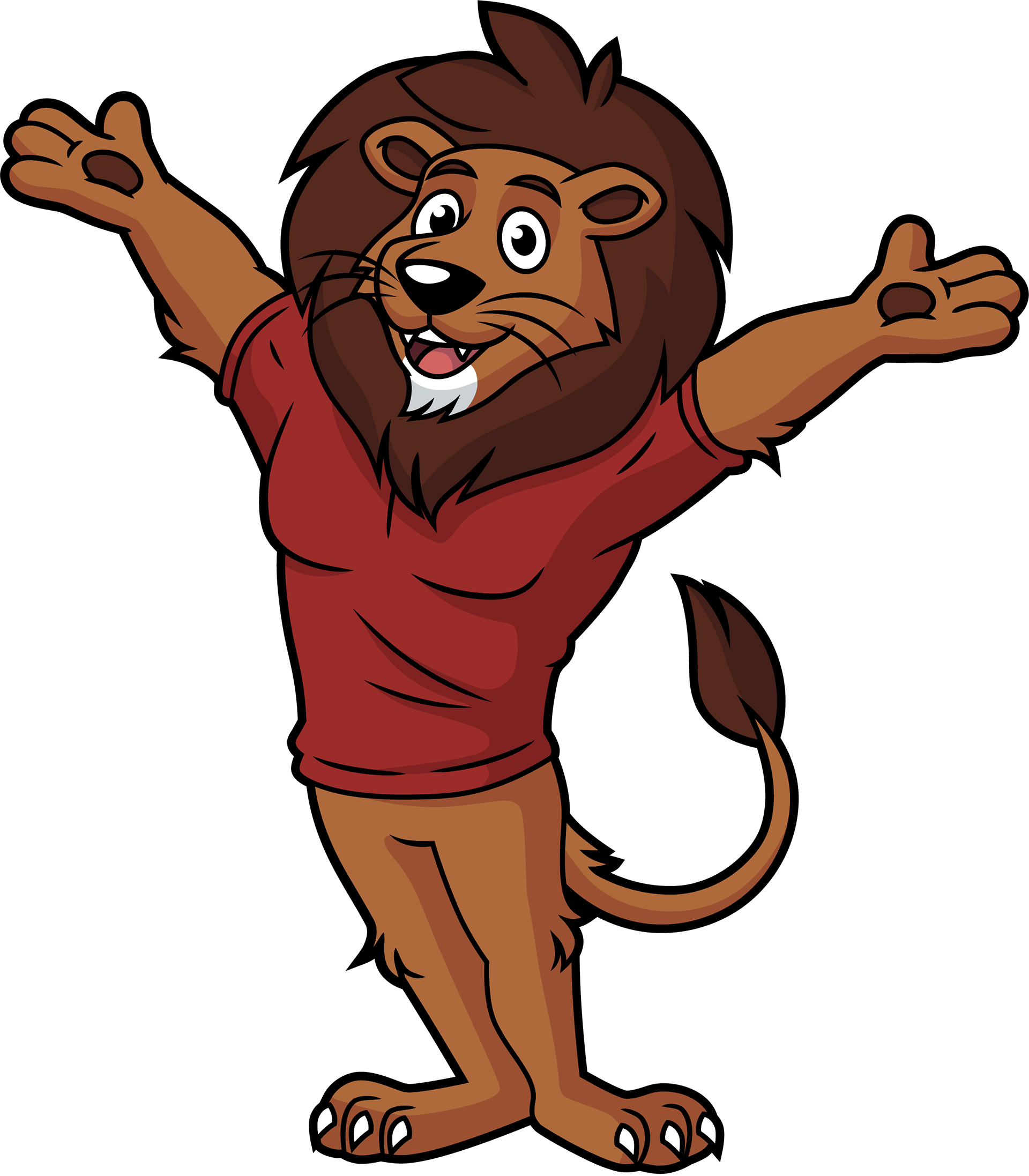 Final svg image of Levi the lion, 2023