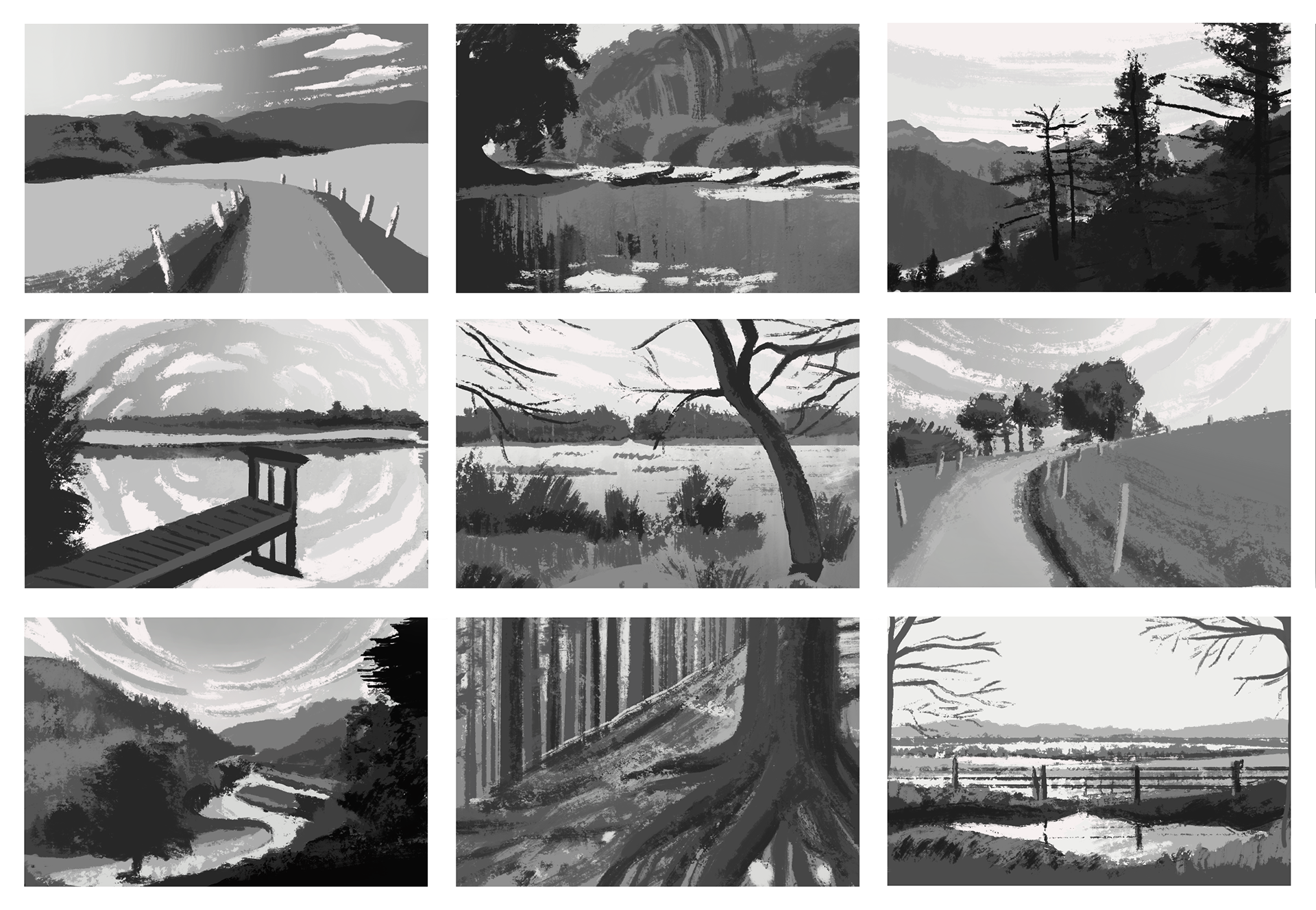 Exterior envionment thumbnails, 2021