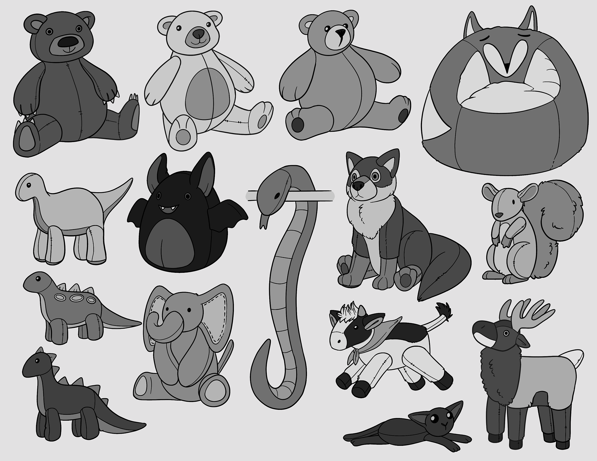 Plushmaker's studio props, 2021