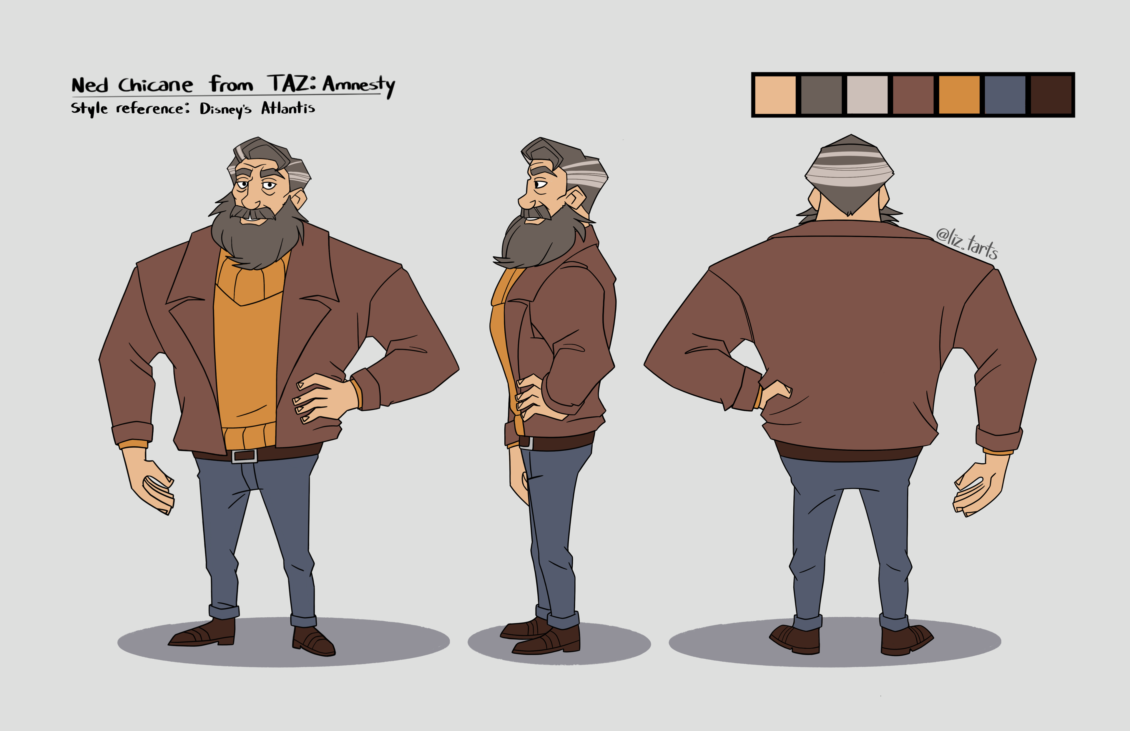 Design for Ned Chicane from The Adventure Zone: Amnesty, 2021