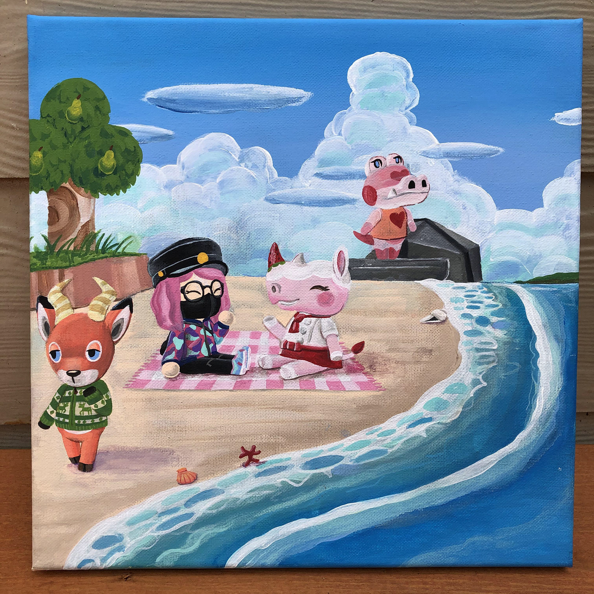 An Animal Crossing-themed birthday gift for a friend, completed in summer of 2020