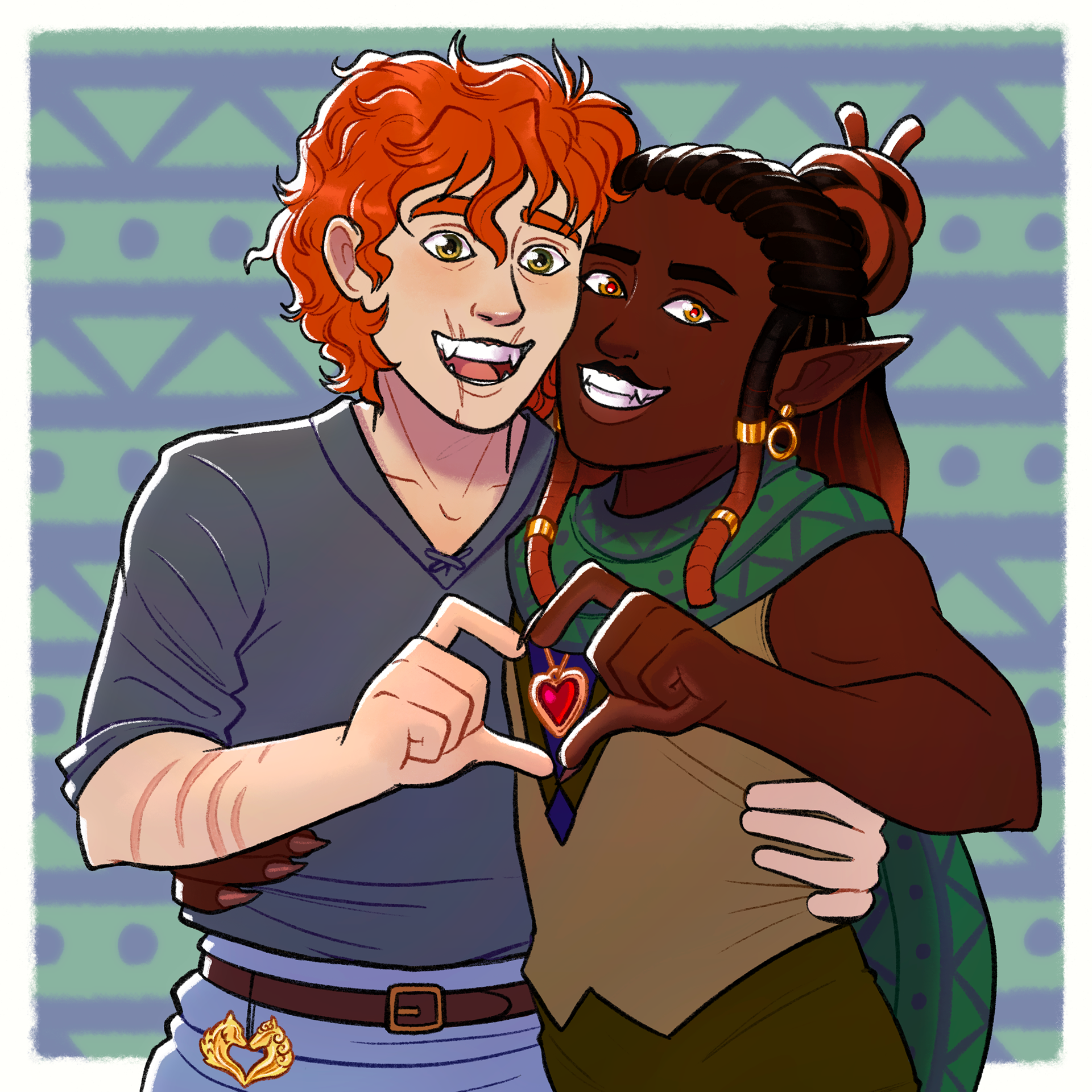 Emmett and Lance, 2024, characters belong to Sam-a-Jamm and WarriorRainyDay