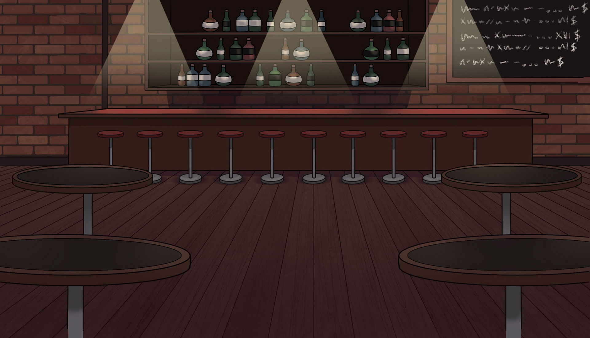 Bar background completed for an animation, 2021