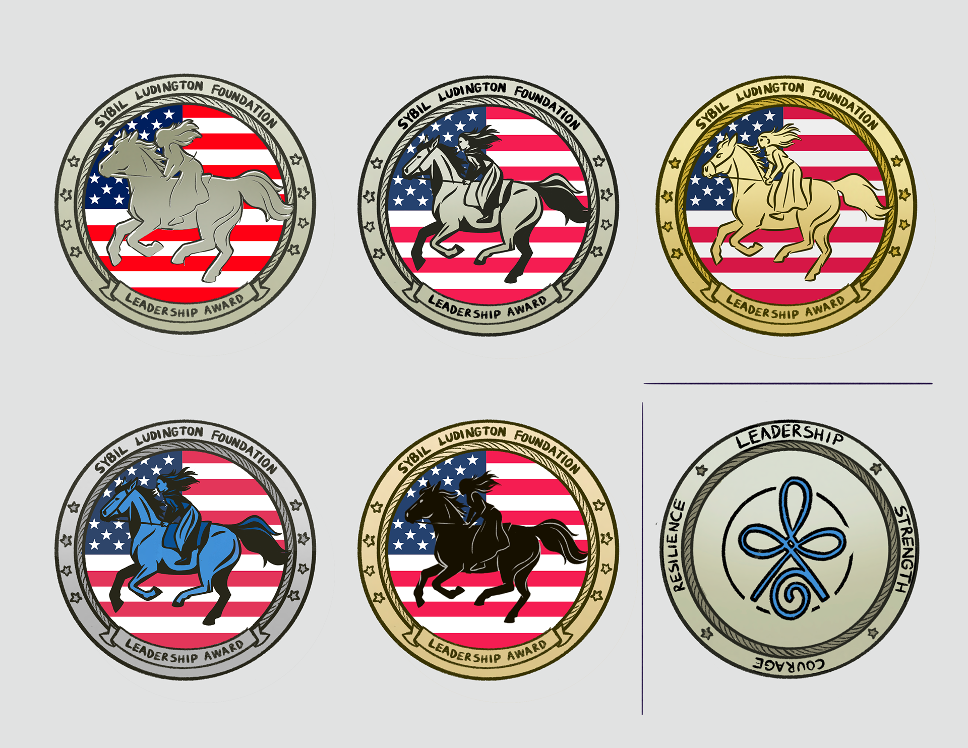 Challenge coin color exploration, 2023