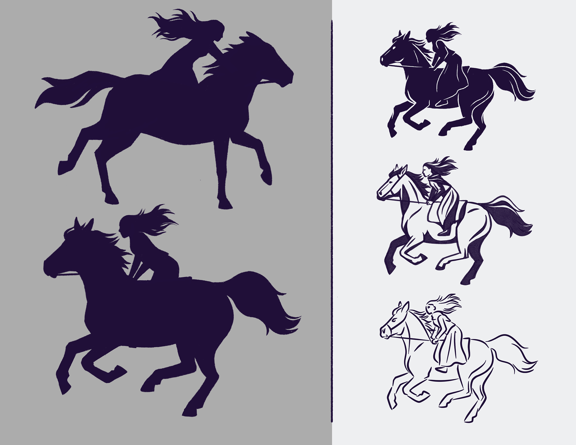 Sybil Luddington Foundation logo sillhouette and design refinement, 2024