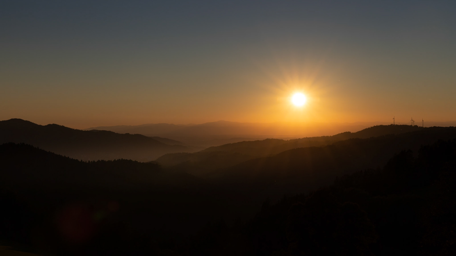 Sonnenuntergang auf dem Lindenberg
