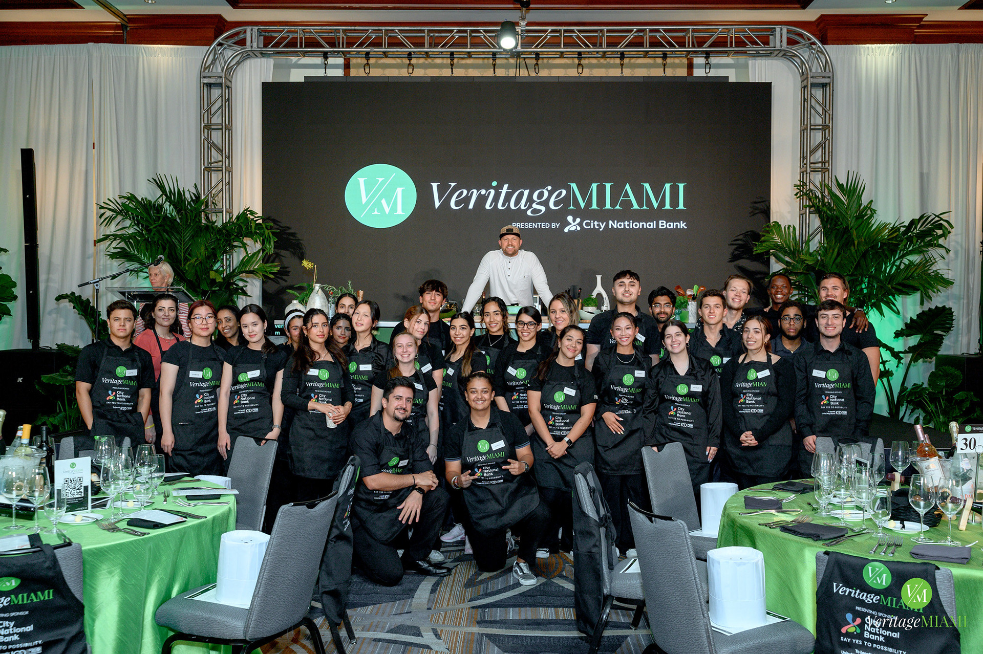 2024 VeritageMiami Interactive Dinner - Apron Picture: Chef Jeremy Ford and staff