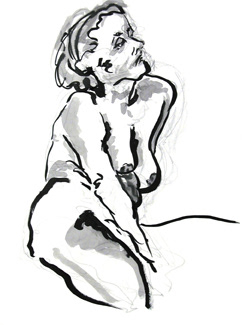 "La Française" - Ink on paper