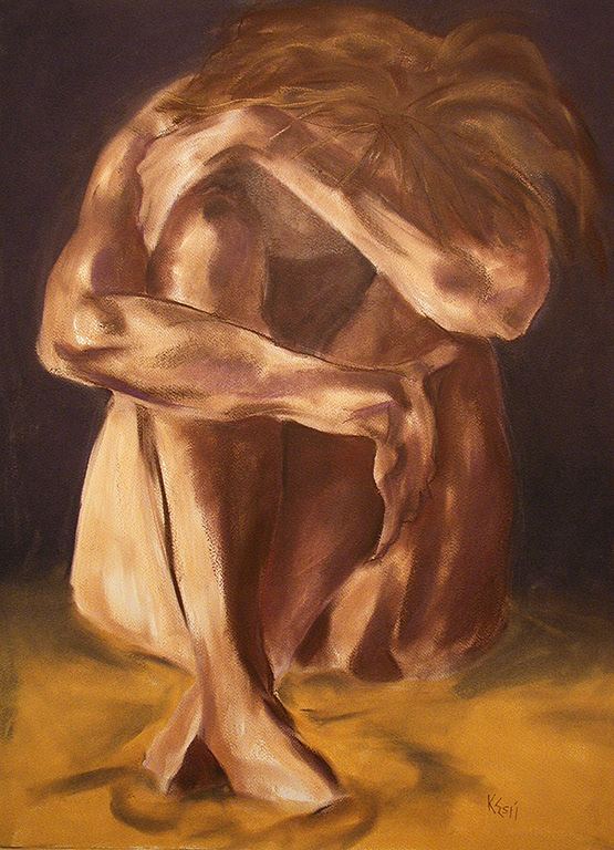 "Fallen" - Pastel on paper