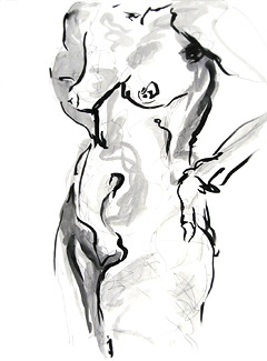 "Poise II" - Ink on paper