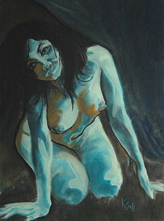 "Night Roma" - Pastel on paper