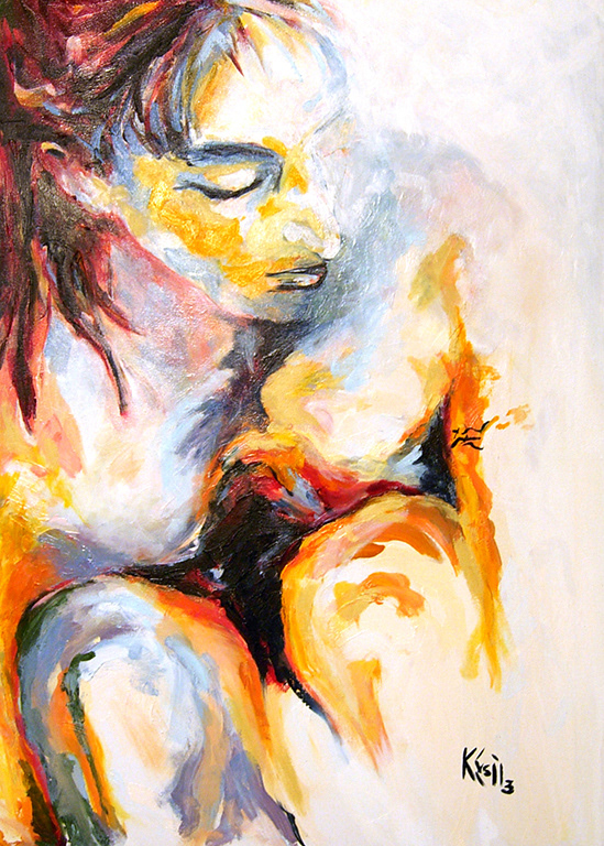 "K" - Oil on canvas