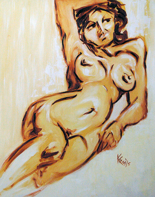 "The Lady Speaks" - Oil on canvas