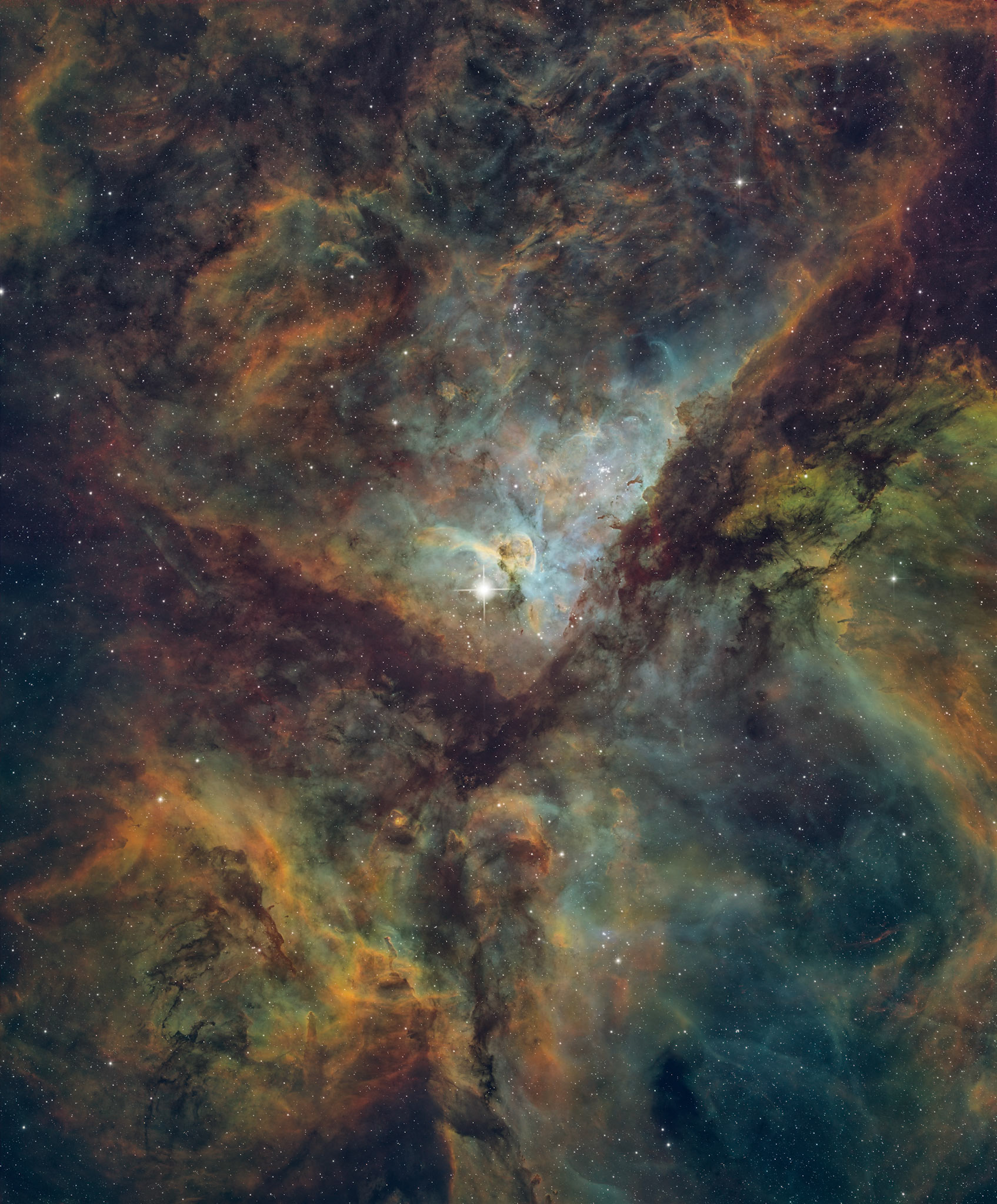 Single photo enhanced with easyHDR 3.15.2: Eta_car_moasaik_1-2_SHO+stars-Bearbeitet.tif