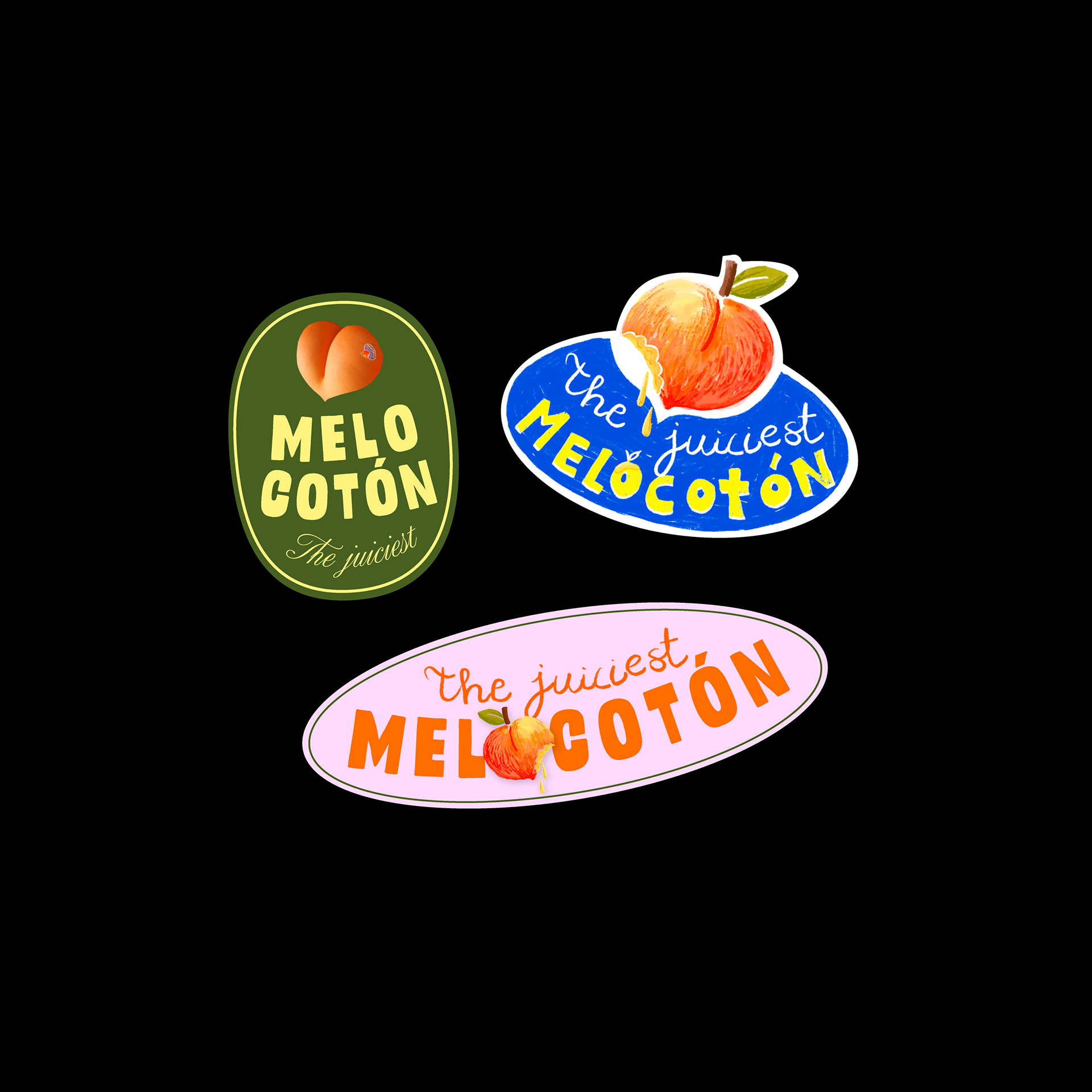 Peach fruit labels