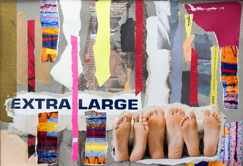 Extra Large, no39_2016, Collage on paper, 7.75x11.25", 198x288mm