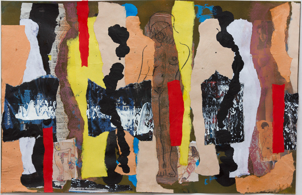 Arrangement 3, Fleshpots, no4_2015, Mixed media Paper Collage,13 ½ x21", 35x53cm