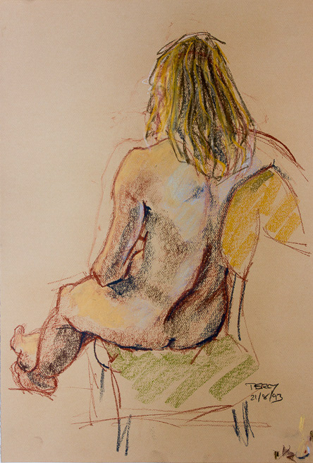 Stephanie, 1993, pastel on canson paper, 21.5x15", (55x37.5cm)