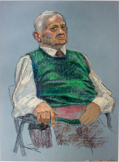 Old Man, 1986, Pastel on Canson paper, 30x22", 76x56cm
