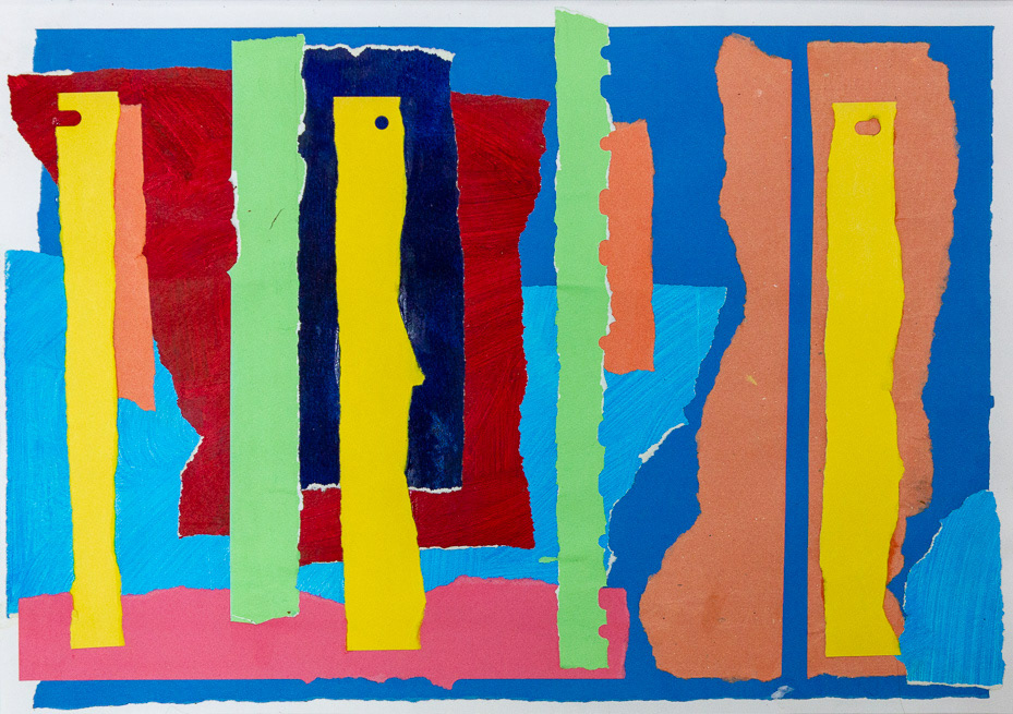 P15SKB53, 114_2018 Paper collage in sketchbook 53 page 15, A3, 297x420mm, 11.7x16.5"