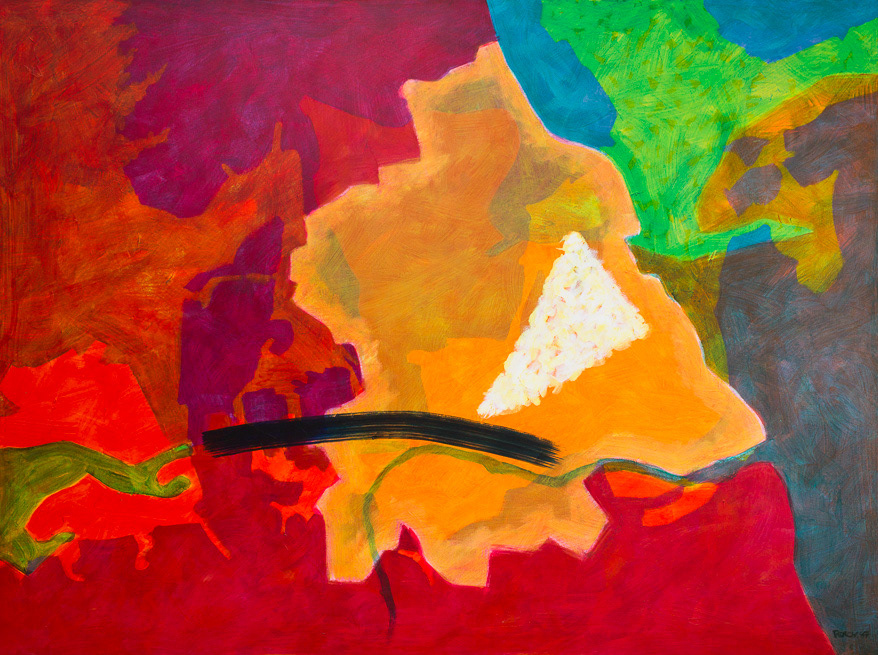 Origins, 1987, Acrylic on Canvas, 45x60", 114x153cm