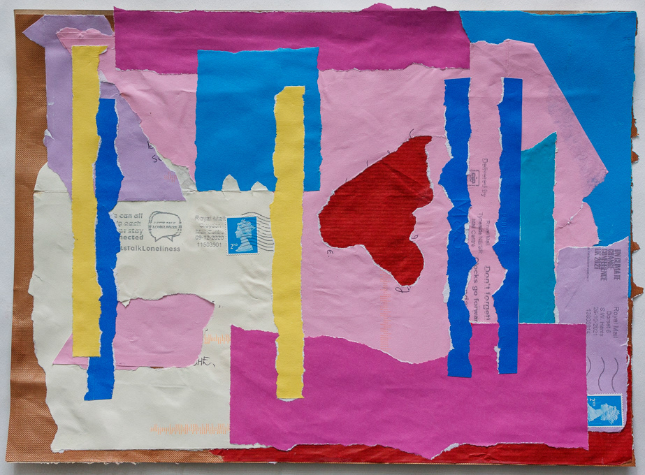 29th November (291121), no47 2021, Scrap paper collage, 11 ¾ x 14 ¾", 27x37.5cm