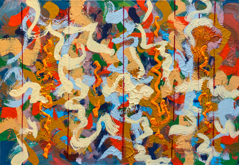 Experitest 21, no3_2021, Oil on board, 12 ½ x 18", 32x46cm