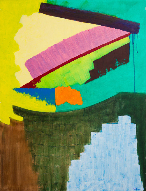 Falling, 1988, Acrylic on Canvas, 42x32", 107x81cm,