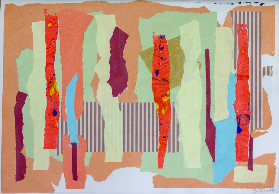 P1SKB53, 57_2018, Paper Collage in A3 SKB53, 297x420mm