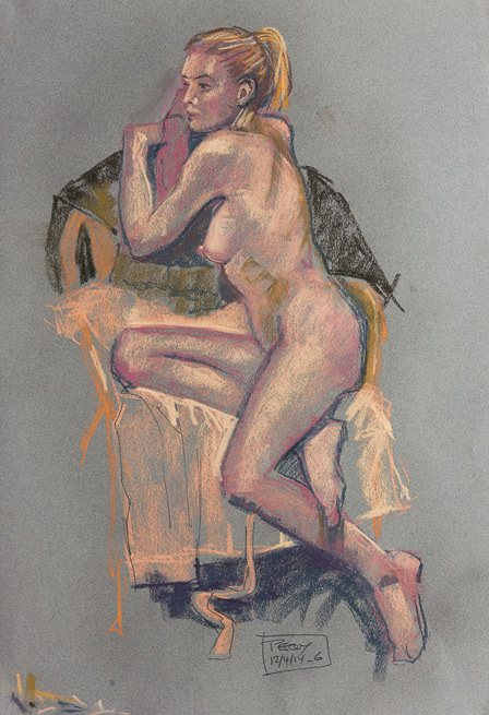  Jennifer6 2014, Pastel on Canson Paper, 21.5x14.75, 55x38cm
