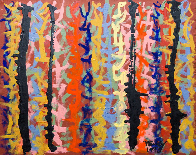 Untitled no36_1993, Oil on plywood, 17x21.5", 44x55cm
