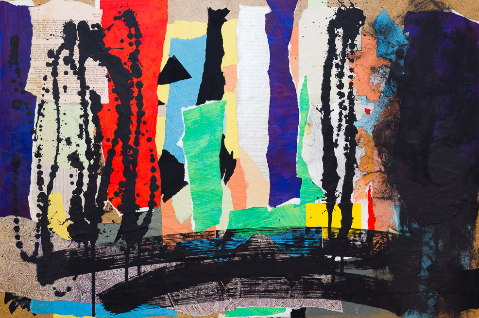 Paisley, 75_1990, mixed media, on hardboard, 24x36", 61x92cm,