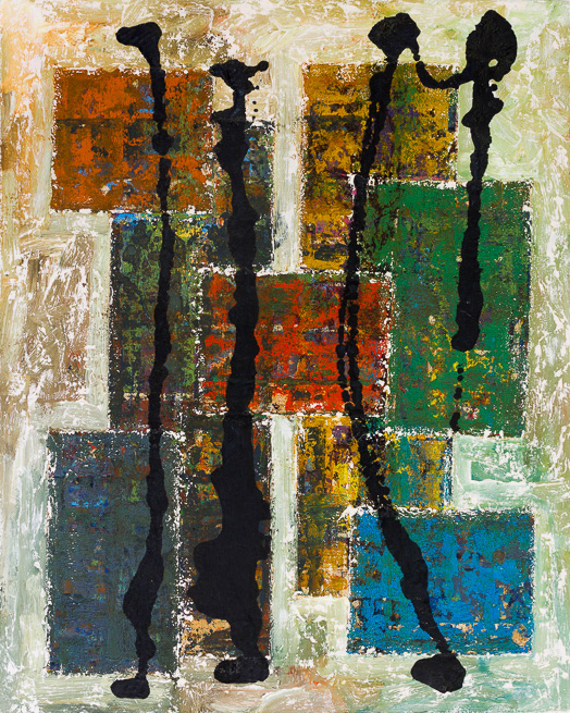 Entropic Icon, 1991, Oil on torn canvas mounted on wood. 30x24", 76x61cm