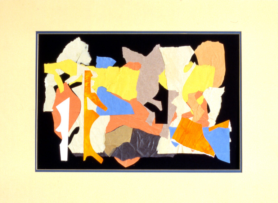 25th April 1993, no25, Collage, paper on card, 16x21.5", 40x54.6cm