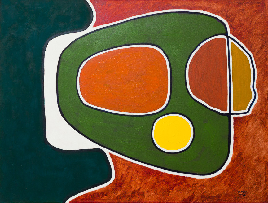 Step & Seat 1, 1986, Oil on Canvas, 20x26", 