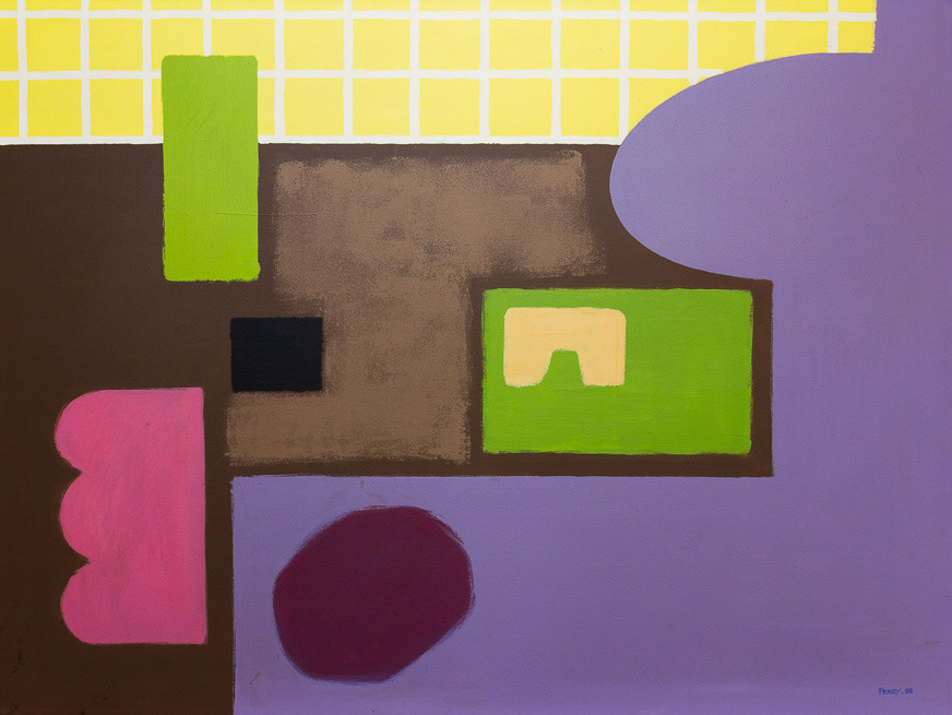 D+1, 1986, Acrylic on Canvas, 30x40", 76x102cm