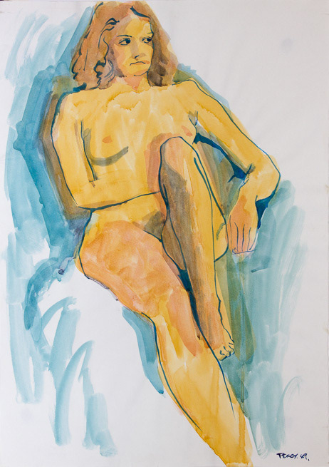 Sally, 1989,  watercolour on paper, 23.5x16.5", 59x42cm