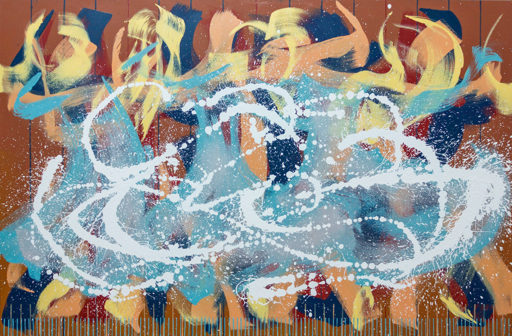 Vienese Waltz 6, no8_2024, Oil on canvas, 42x64", 107x163cm