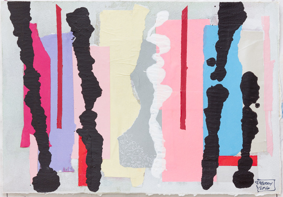 Thursday 3rd November, 93_2016,Mixed media collage, 10.75x15.5", 27x39cm