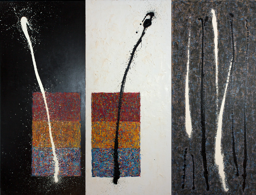 Judgement of Paris, (Entropic Trio, Triptych), 1990, Oil on Canvas, 64x84", 163x213cm