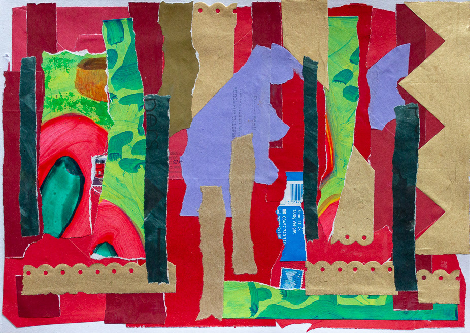 XmasCollage1, 117_2018, Paper collage, A3, 297x420mm, 11.7x16.5"